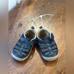 Surprize by Stride Rite Piper fisherman sandals navy blue Baby Size 4